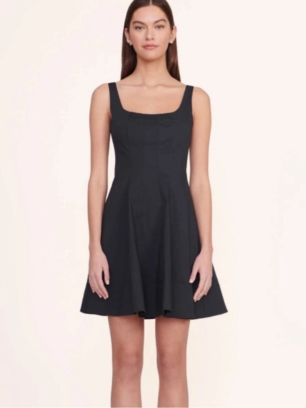 STAUD Wells Mini Dress Black